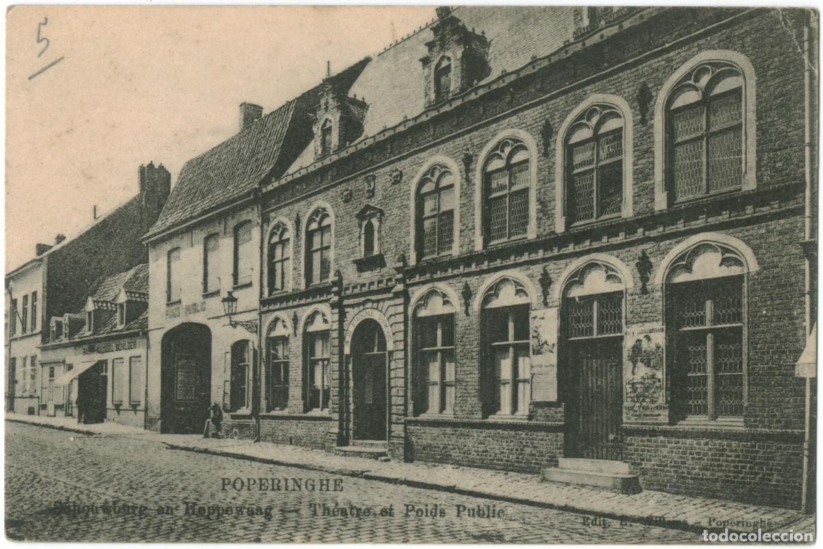 Postales: POPERINGHE_Schouwburg an Hoppewaag (Th&eacute;&acirc;tre et Poids Public)_E. Willems / Teatros de B&eacute;lgica