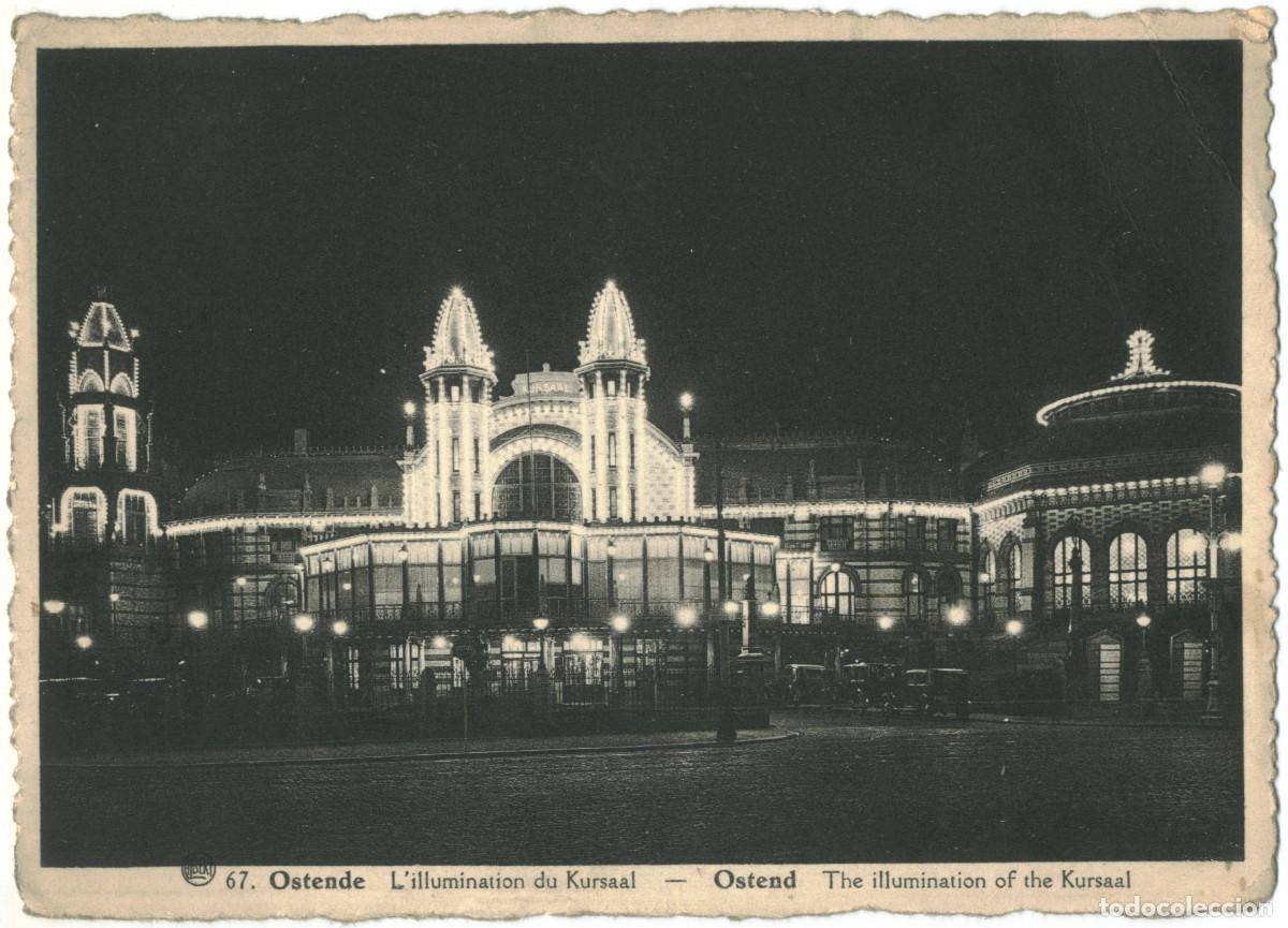 Cartoline: OSTENDE (Ostend)_L'illumination du Kursaal_Albert. Photo A. DOhmen / Teatros de B&eacute;lgica