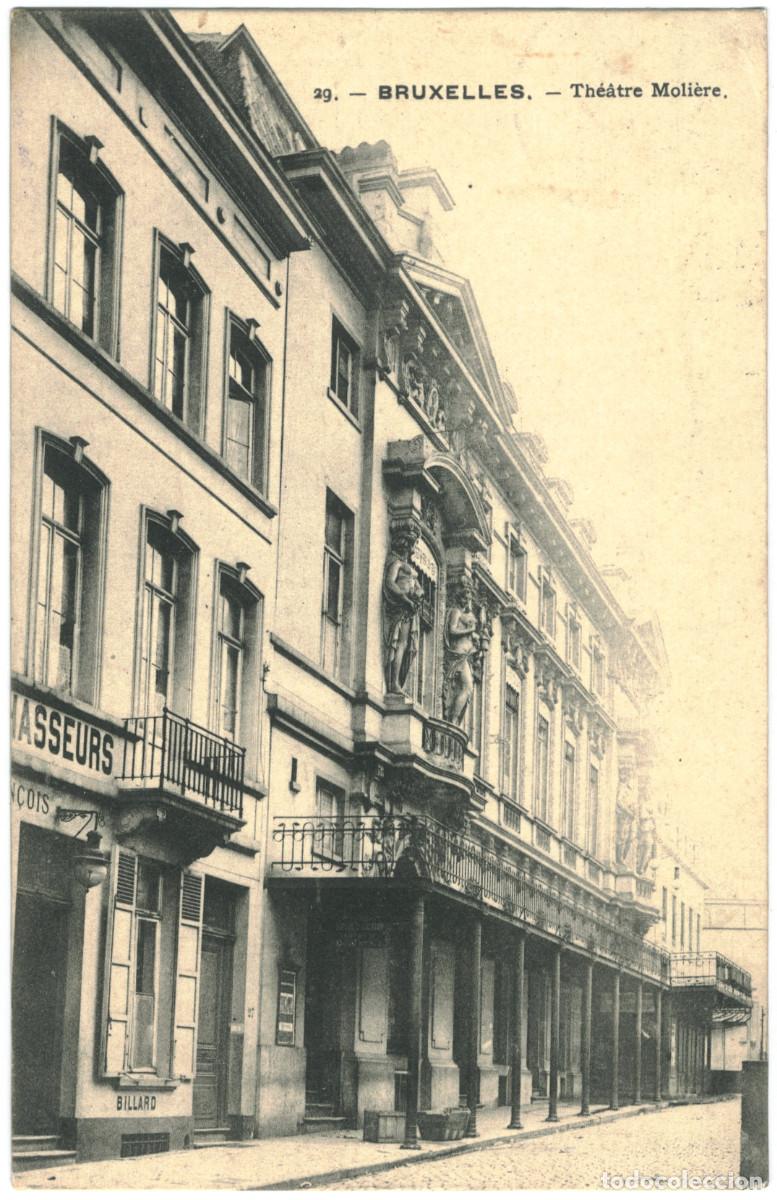 Postales: BRUXELLES_Th&eacute;&acirc;tre Moli&egrave;re_L. Lacairt / Teatros de B&eacute;lgica