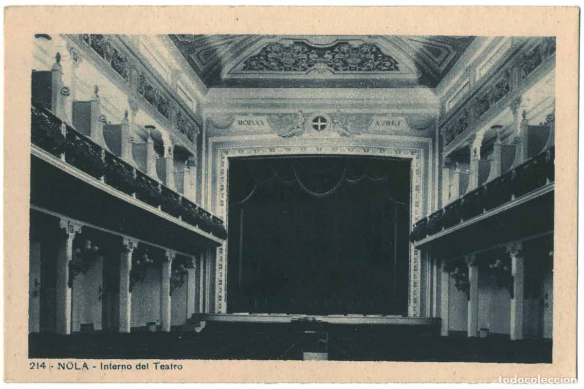 Postales: NOLA_Interno del Teatro_Sagri; 214 / Teatros de Italia