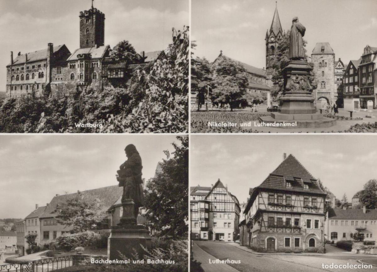 Cartes Postales: Germany Eisenach Wartburg Castle Luther Monument Bach House Real Photo *YAZ001