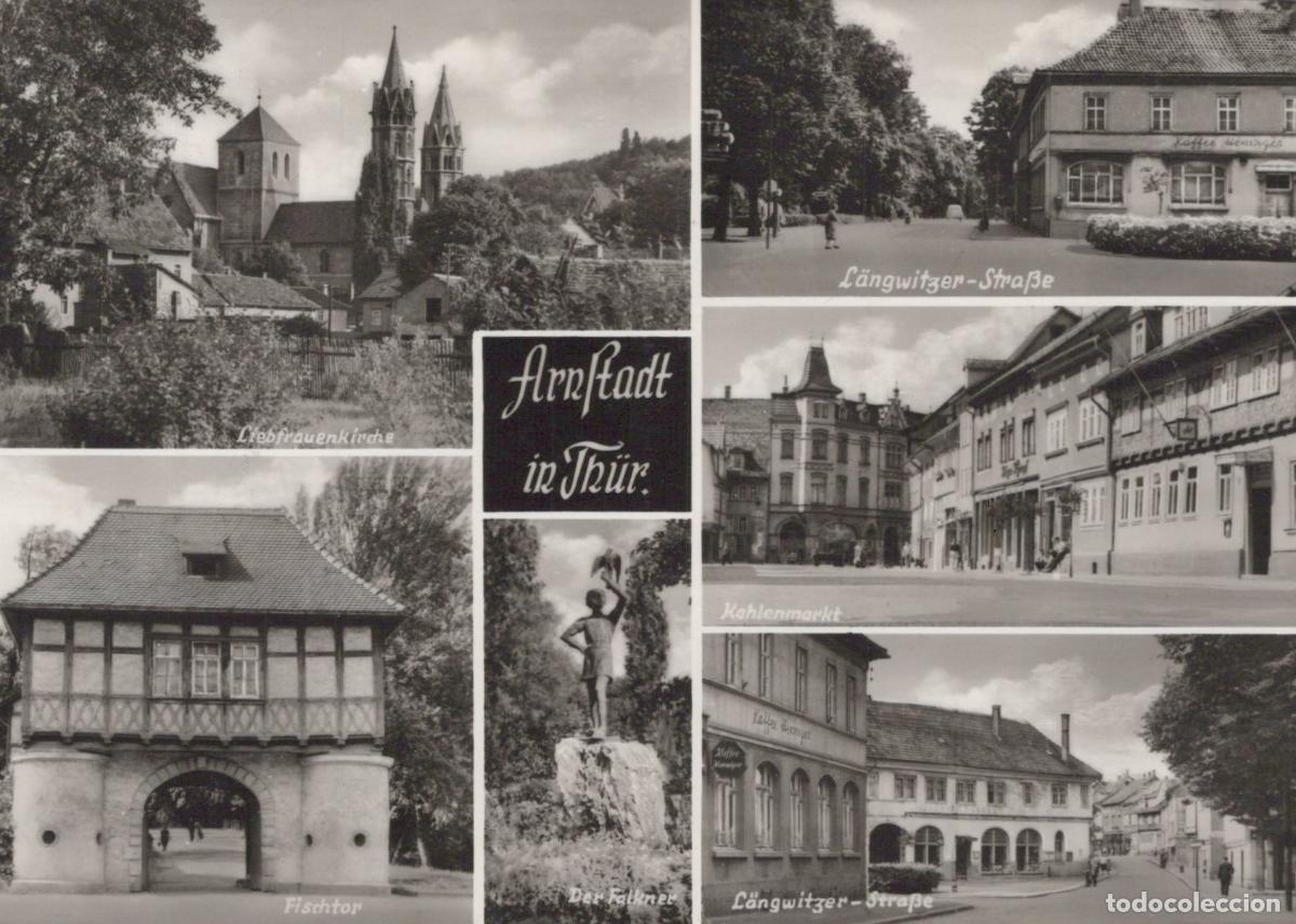 Cartoline: Germany Arnstadt In Multi View Liebfrauenkirche Fischtor Kahlenmarkt *YAZ090