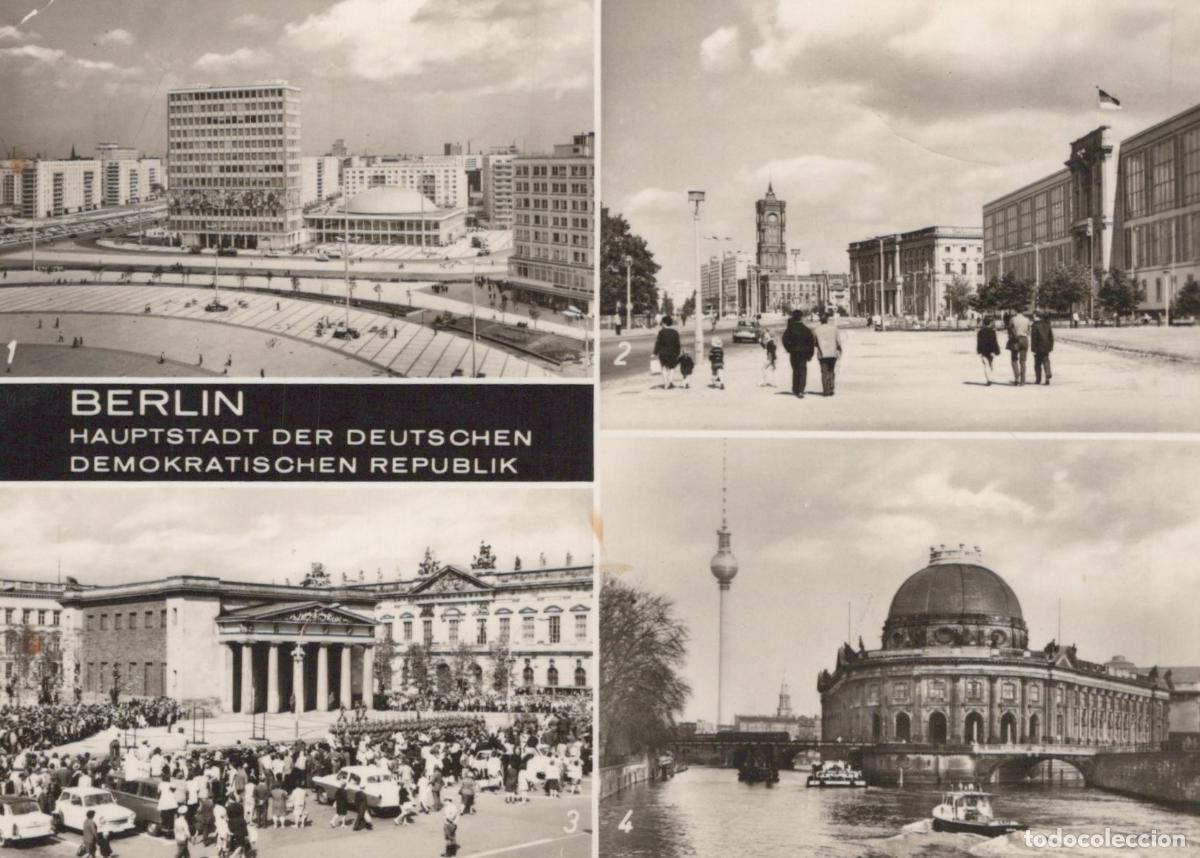 Cartoline: Germany Berlin Wall Ddr Alexanderplatz Staatsratsgeb&auml;ude Museumsinsel TV *YAZ018
