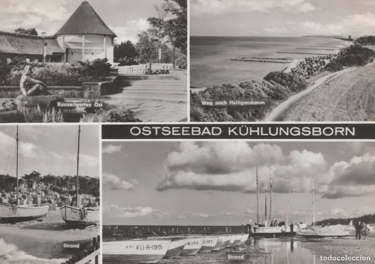 Postales: Germany Kuehlungsborn K&uuml;hlungsborn Konzergarten Ost Beach and Boats 1968 *YAZ038