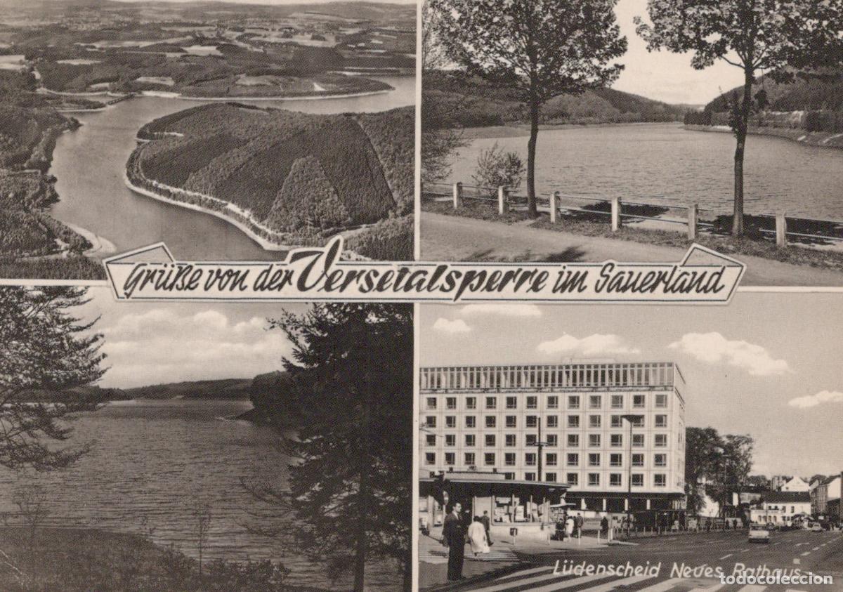 Postales: Germany Aachen L&uuml;denscheid Versetalsperre and Neues Rathaus 1970s *YAZ115