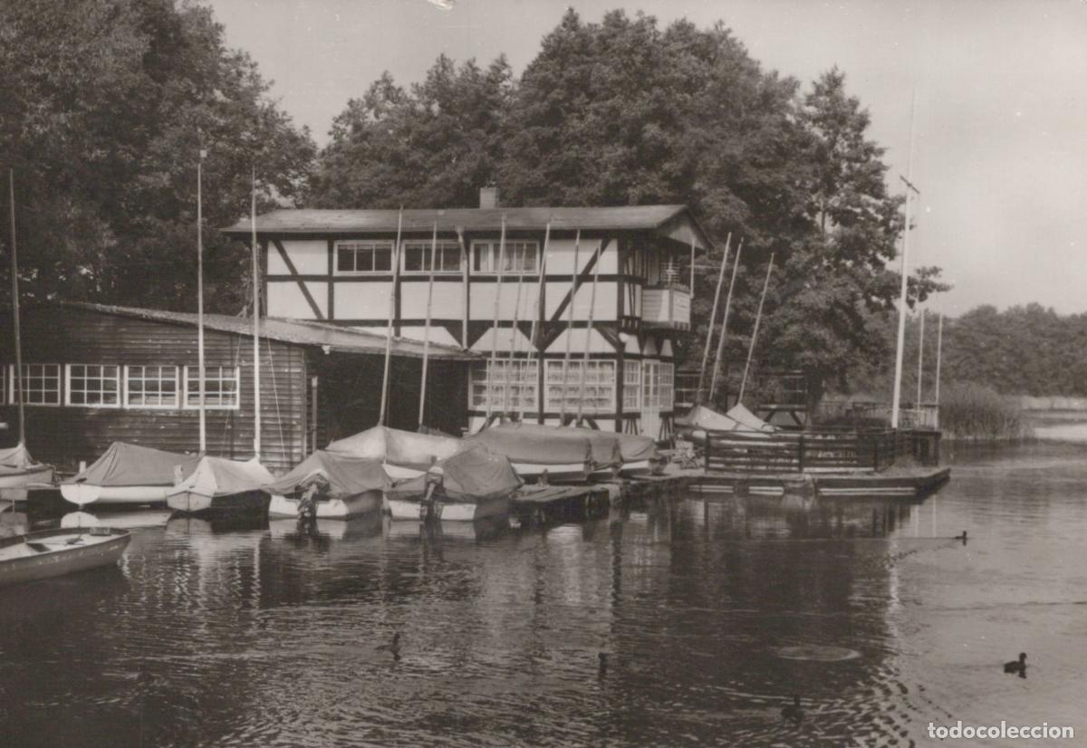 Postales: Germany Wusterhausen Dosse Clubhouse of the Sailors Boats On Lake *YAZ212