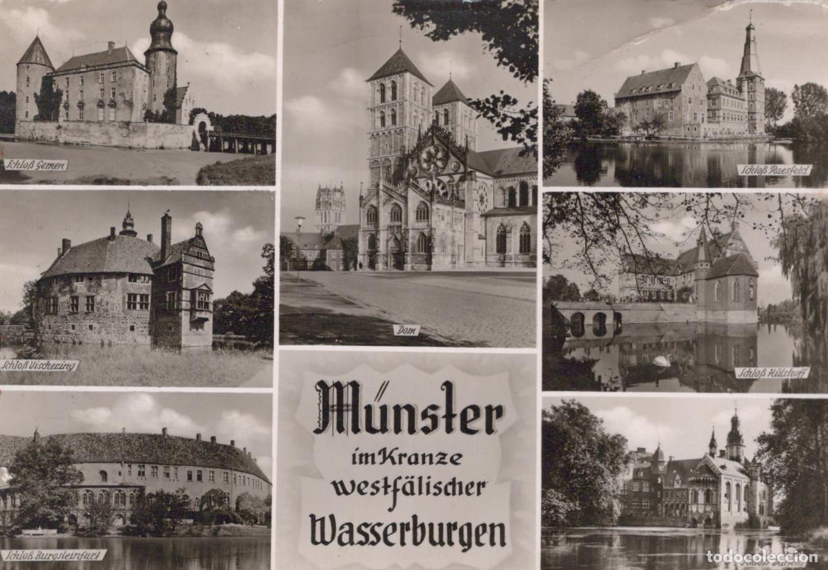 Postais: Germany Munster M&uuml;nster Westphalian Water Castles and Cathedral *YAZ119