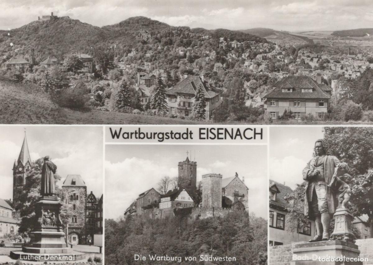 Postales: Germany Eisenach Wartburg Castle Luther and Bach Monuments Real Photo *YAZ046