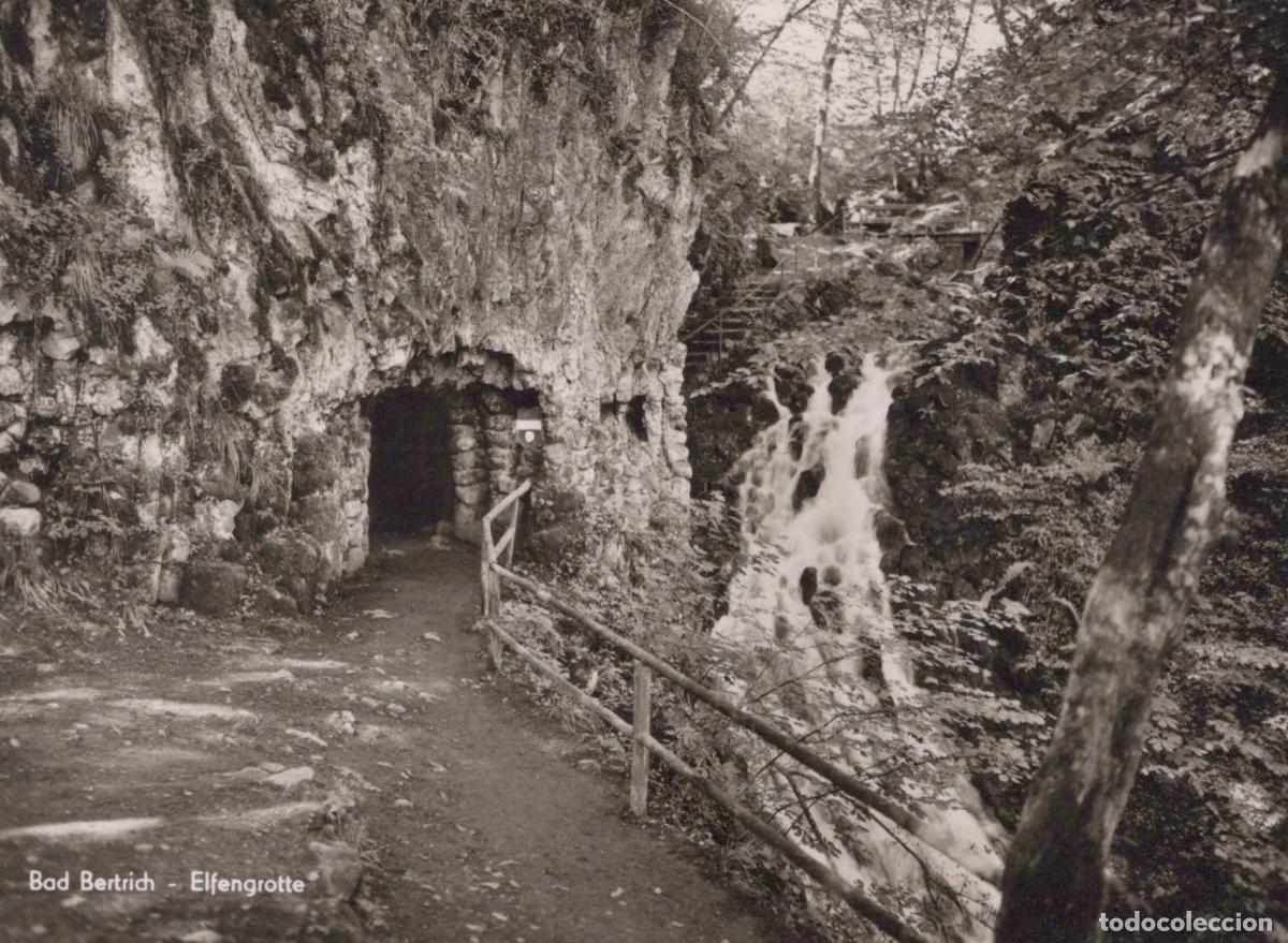 Postales: Germany Bad Bertrich Elfengrotte Waterfall and Cave Entrance 1950s *YAZ125