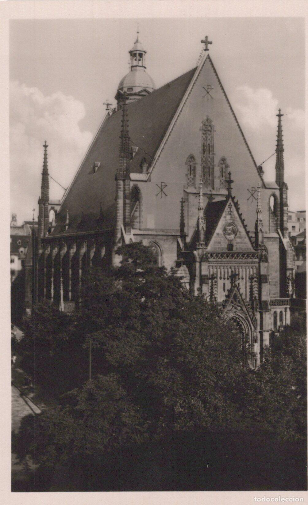 Cartoline: Germany Leipzig Thomaskirche Historic Church Real Photo Unposted *YAZ398
