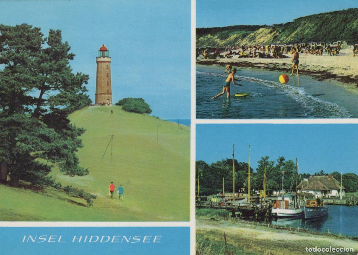 Postcards: Germany Hiddensee Island Lighthouse Beach Harbor Boats Architecture *YAZ994