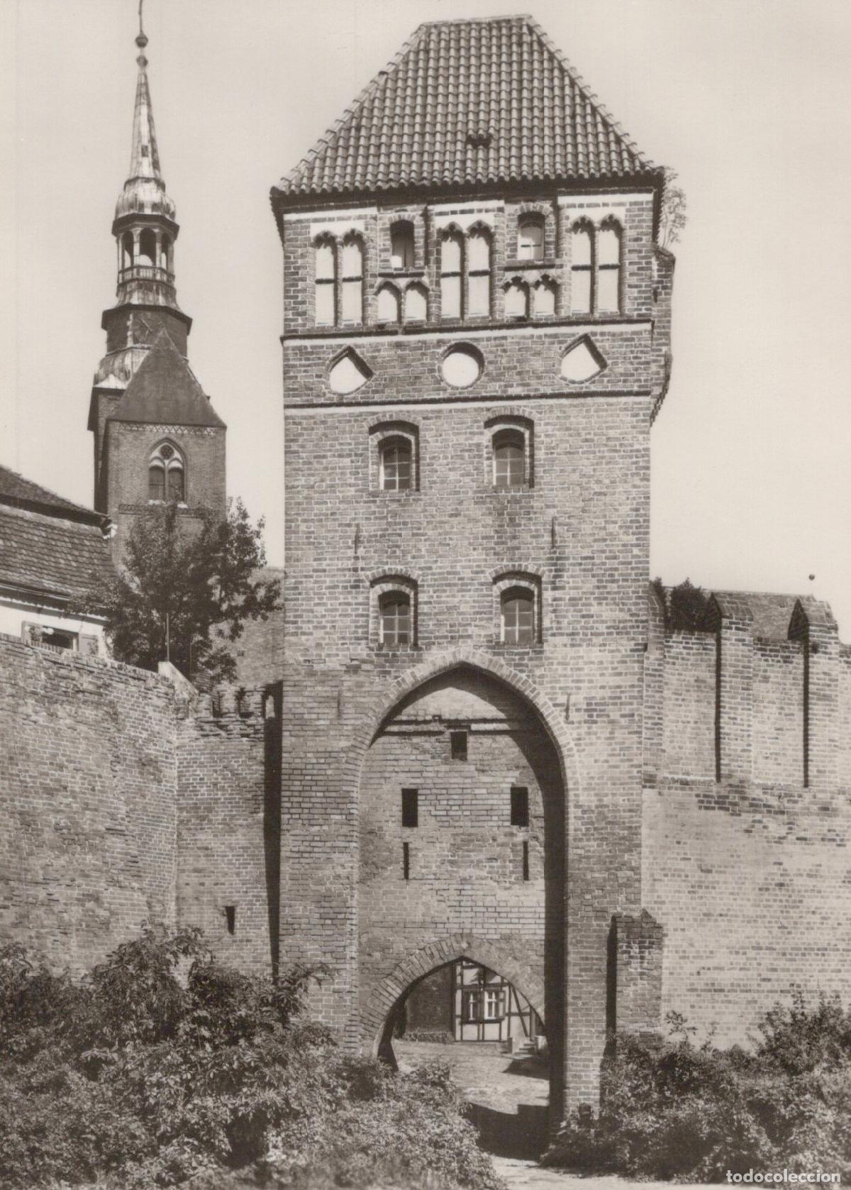 Postais: Germany Aken Tangerm&uuml;nde Elbtor City Gate Medieval Real Photo Unposted *YAZ422