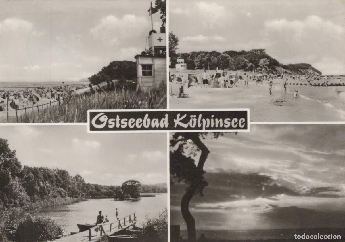 Postcards: Germany Wolgast Ostseebad K&ouml;lpinsee Beach Lake and Sunset Views *YAZ250