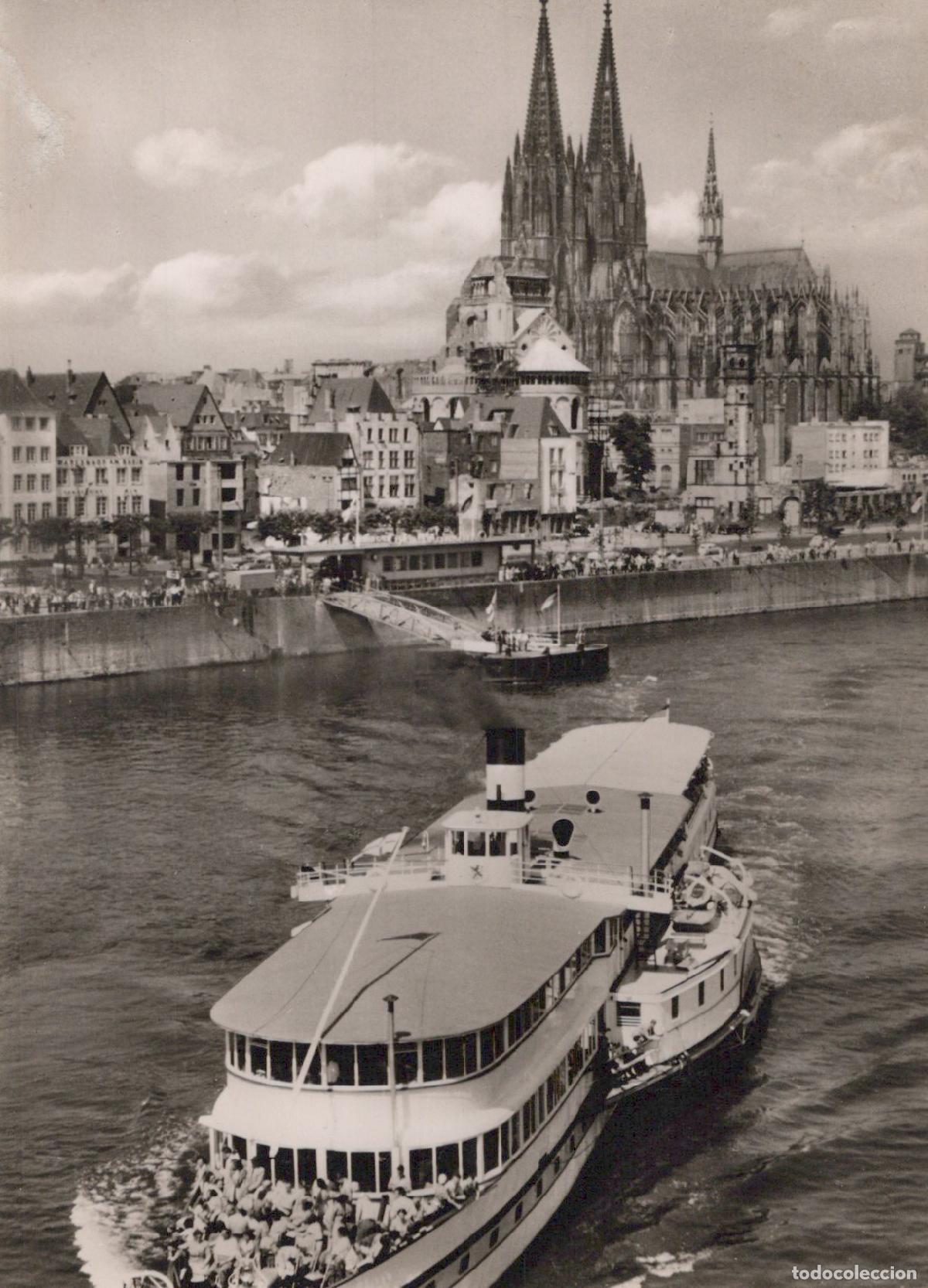 Postcards: Germany Aachen Cologne Rhine River With Passenger Steamboat *YAZ432
