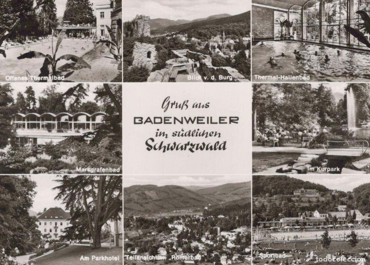 Postcards: Germany Badenweiler Multi View Thermal Baths Castle Park and Spa *YAZ148