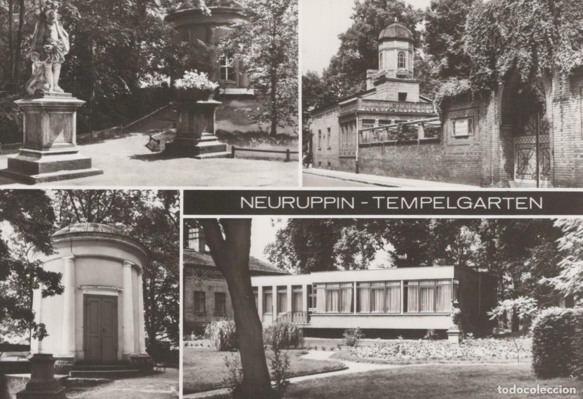 Postcards: Germany Neuruppin Tempelgarten With Various Garden Buildings and Statues *YAZ254