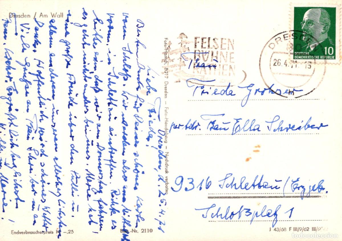 Postales: Germany Dresden Am Wall *YAZ274 - Foto 2