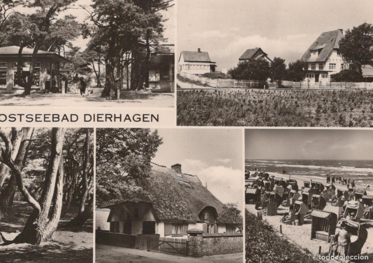 Cartoline: Germany Anklam Dierhagen Baltic Sea Resort Multi View Beach Thatched *YAZ278