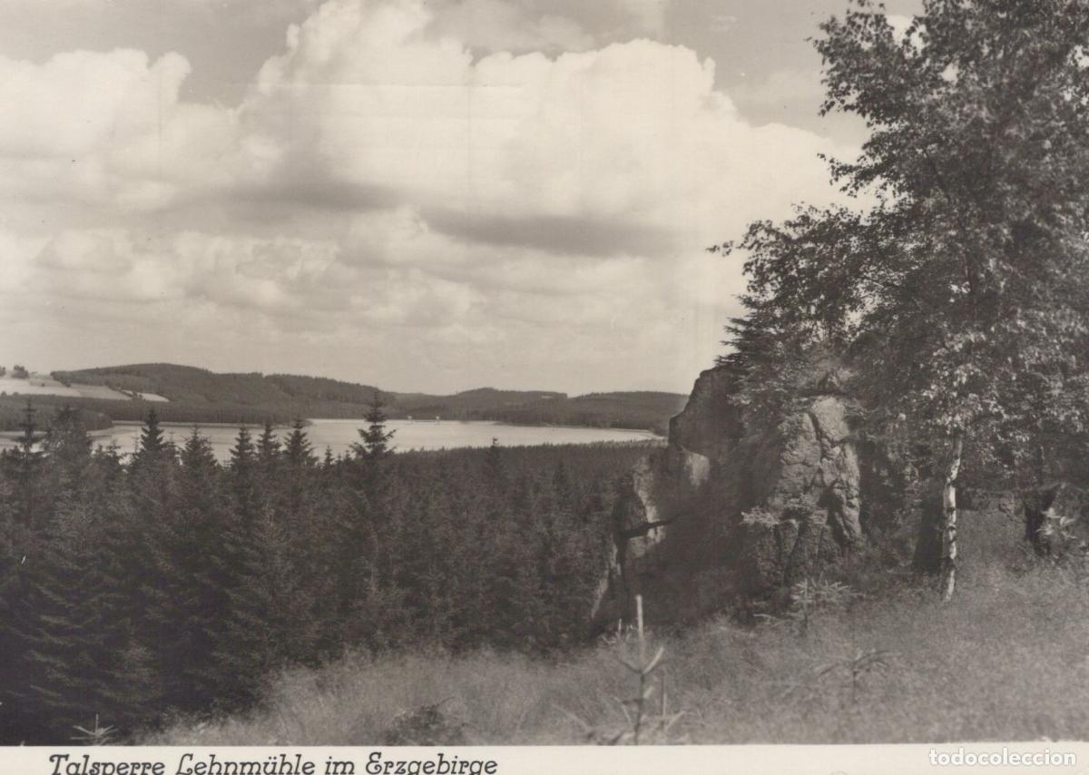 Cartoline: Germany Altenberg Talsperre Lehmuhle in Erzgebirge Landscape Dam Forest *YAZ159