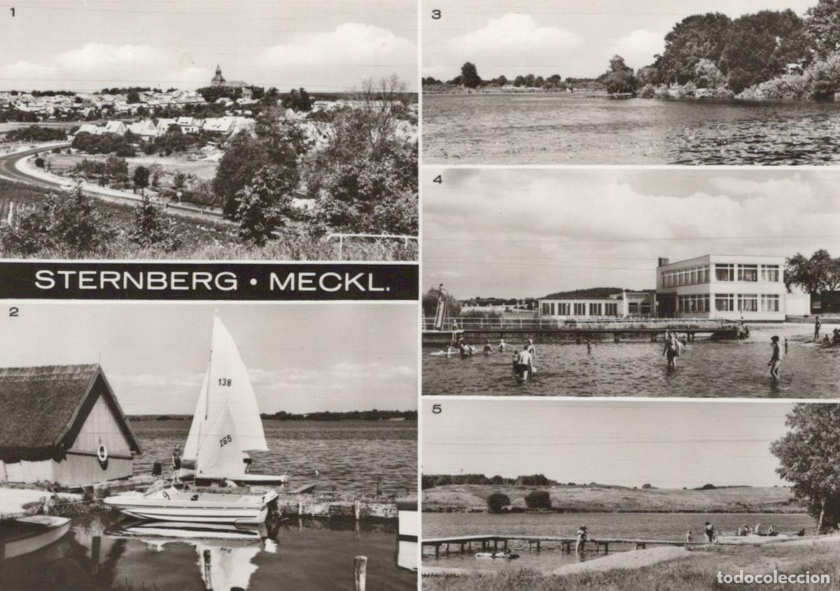 Cartoline: Germany Sternberg Mecklenburg Multi View Lake Town Beach *YAZ188