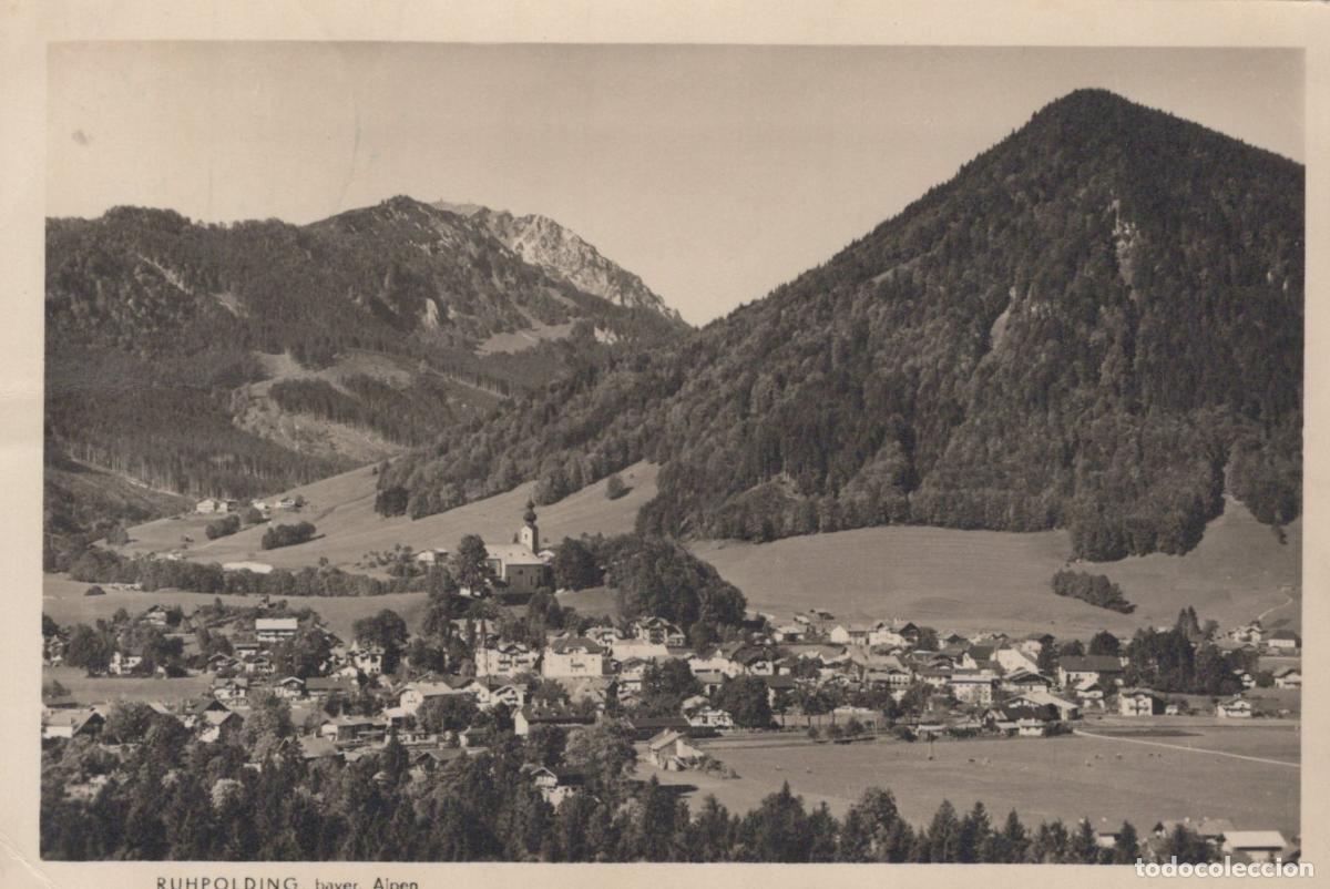 Cartoline: Germany Ruhpolding Bavarian Alps Scenic Village View Mountains 1950s *YAZ190