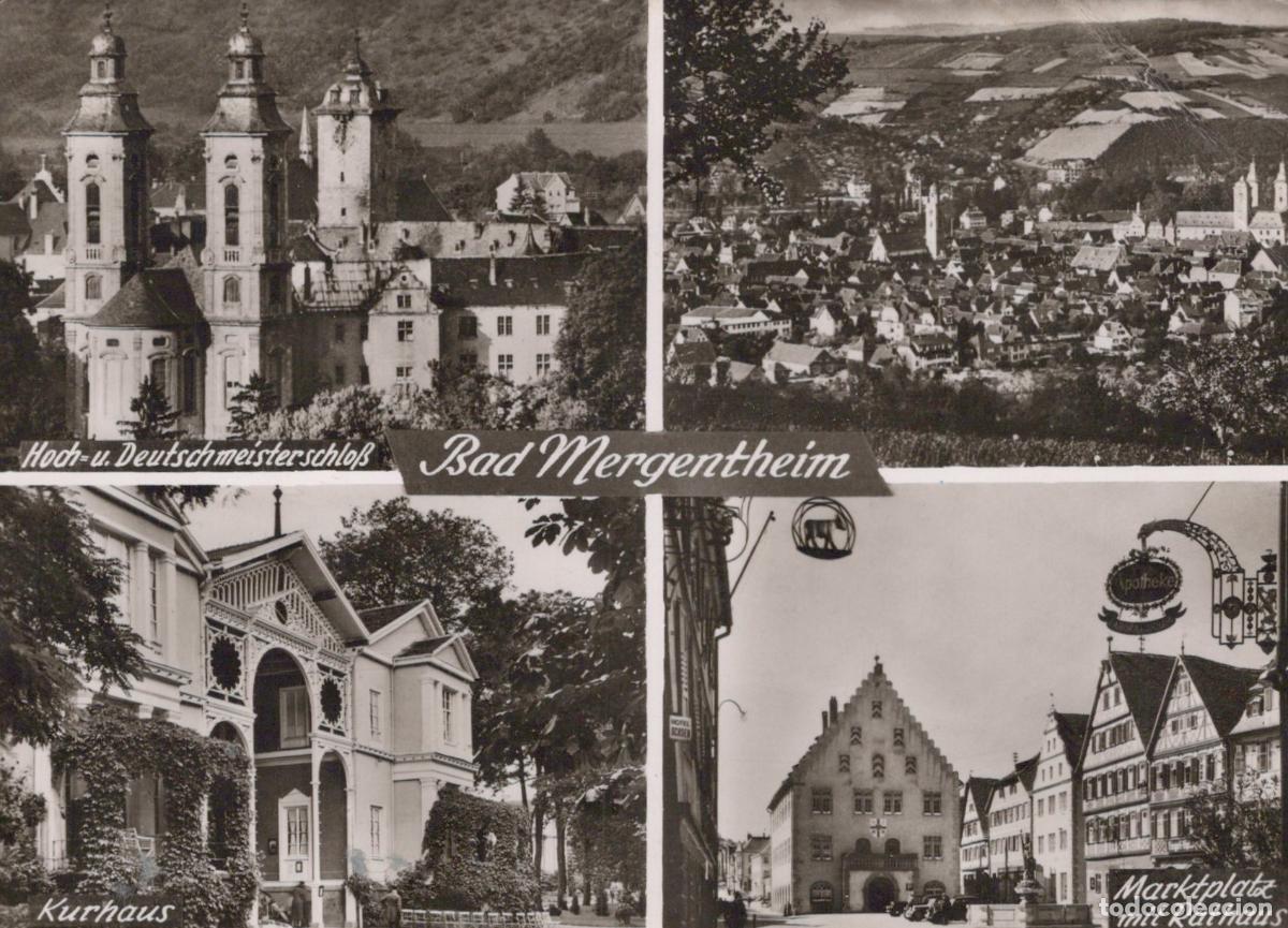 Cartoline: Germany Bad Mergentheim Deutschmeisterschloss Kurhaus Marketplace Town *YAZ194