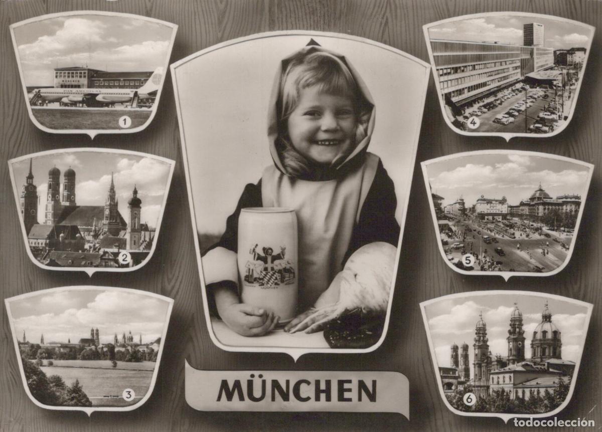Postales: Germany Munich Collage With Child Holding Beer Stein *YAZ196
