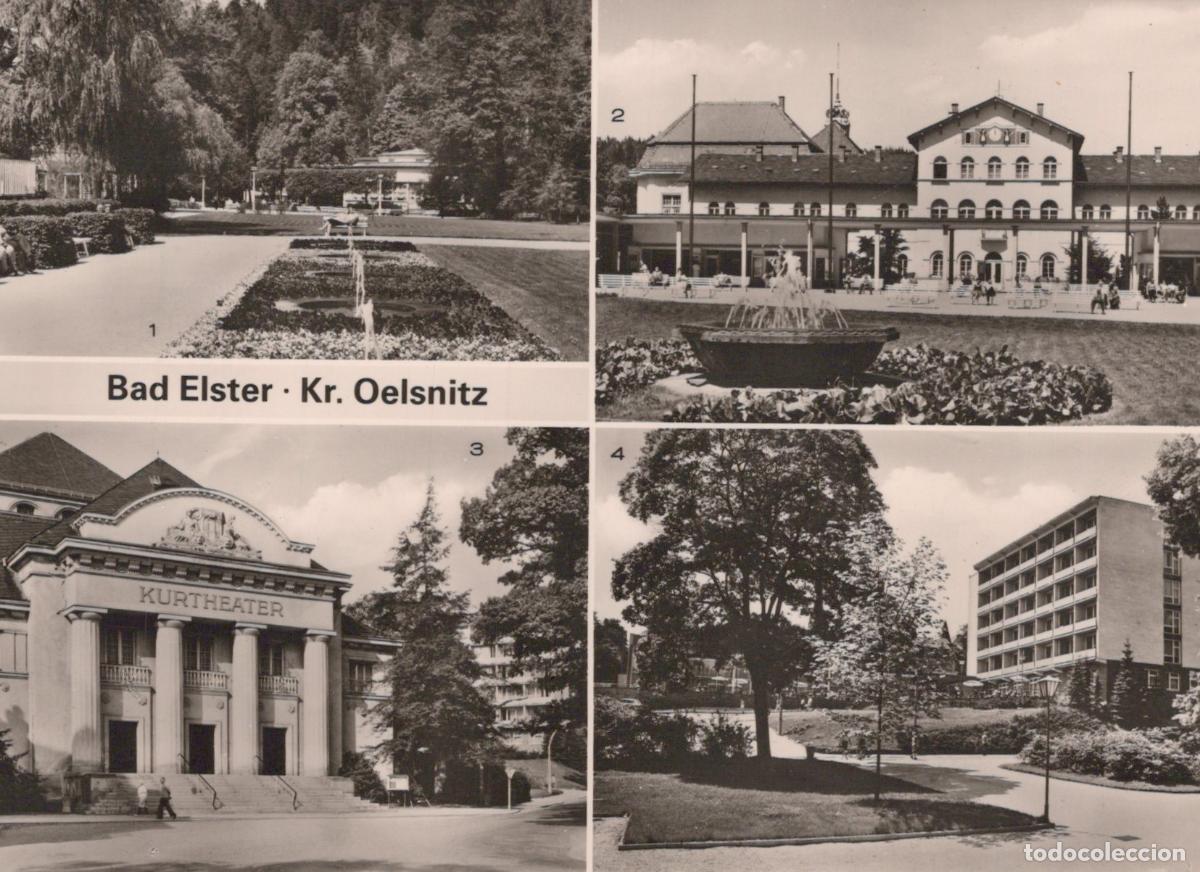 Cartoline: Germany Bad Elster Spa Gardens Kurtheater and Hotel Buildings *YAZ198