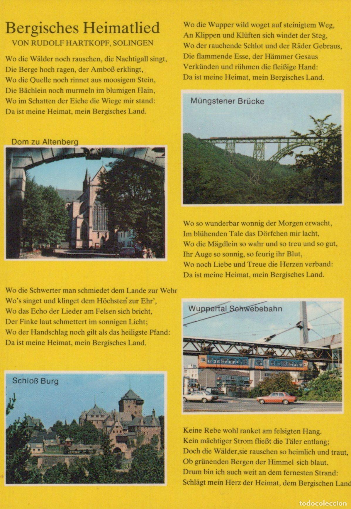 Cartes Postales: Germany Altenberg Bergisches Heimatlied Dom zu M&uuml;ngstener Br&uuml;cke *YAZ639