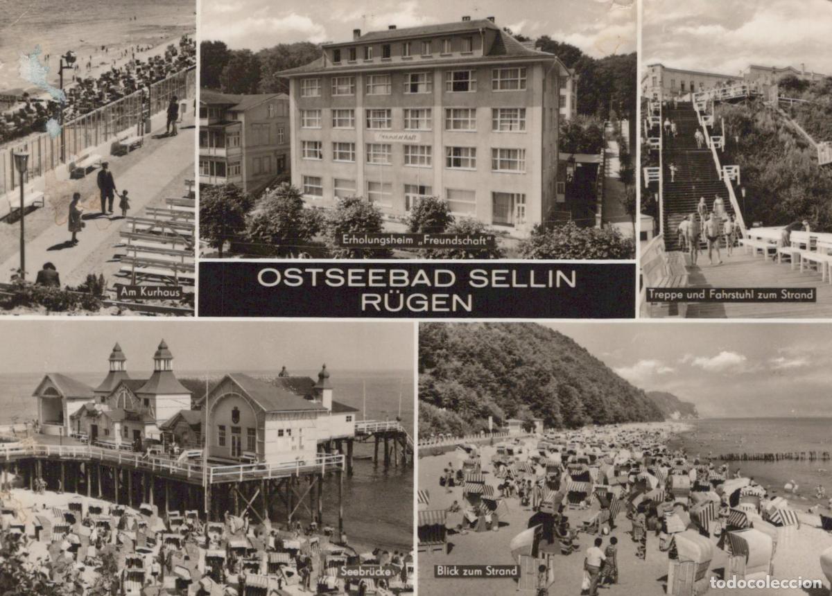Postales: Germany Sellin R&uuml;gen Erholungsheim Pier Beach Kurhaus Stairs 1950s *YAZ294
