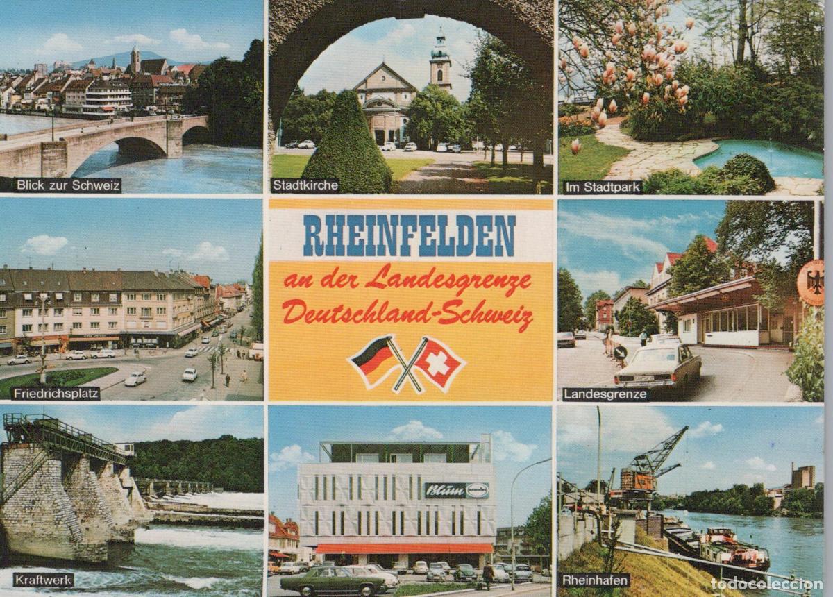Cartoline: Germany Rheinfelden Switzerland Border Multi View Cityscape Unposted *YAZ788