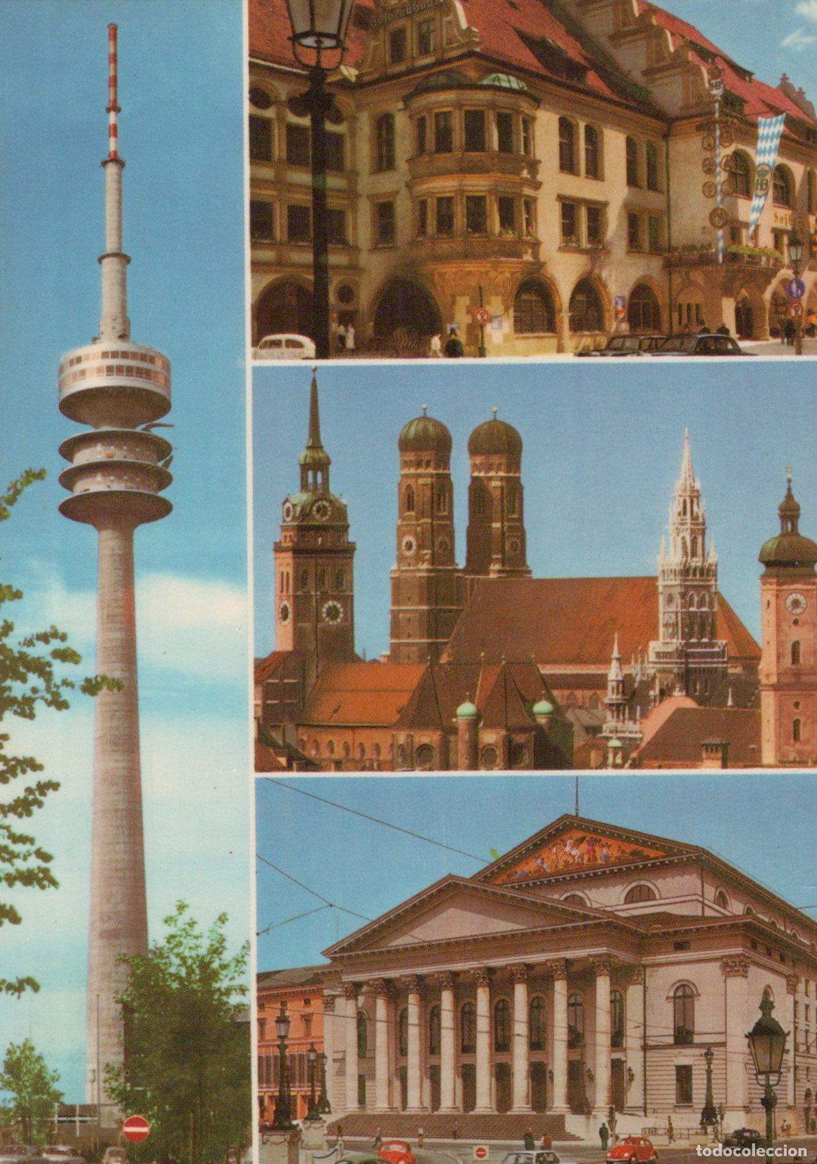 Cartoline: Germany Munich Collage Radio Tower Frauenkirche *YAZ671