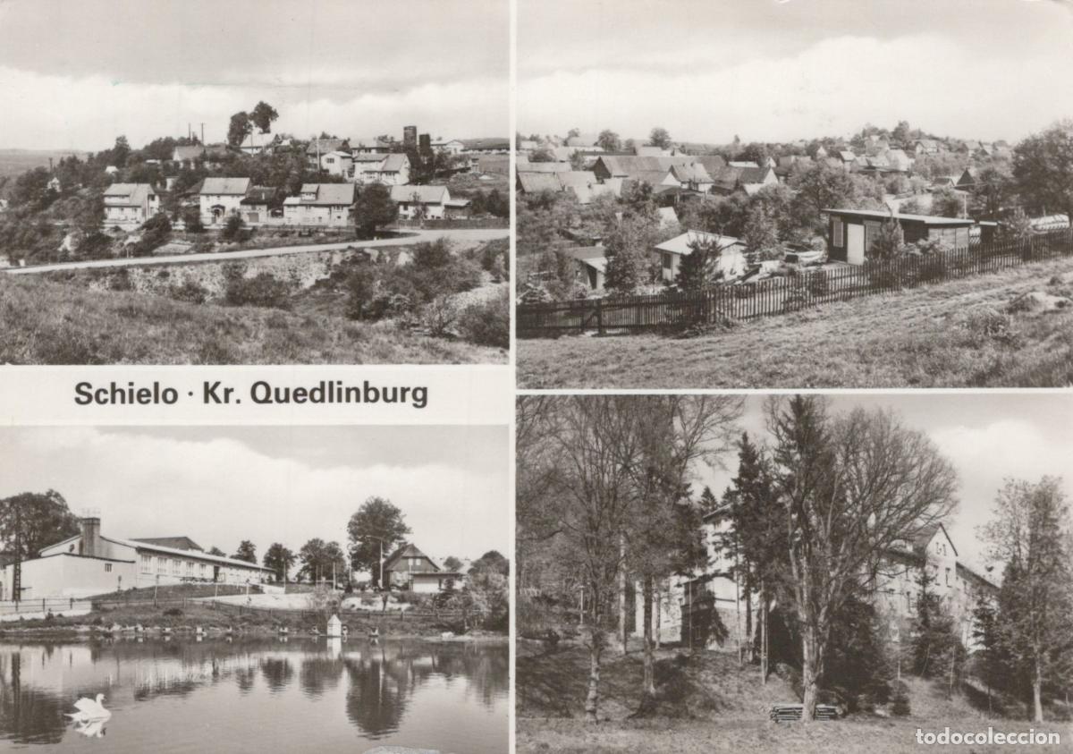 Cartoline: Germany Quedlinburg Schielo Kr Four Views of the Town and Lake *YAZ304