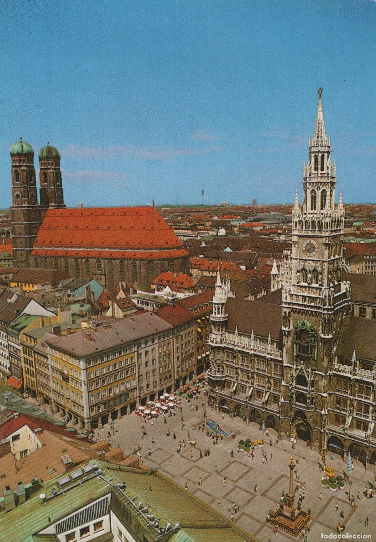 Cartoline: Germany Munich Marienplatz Aerial View *YAZ675