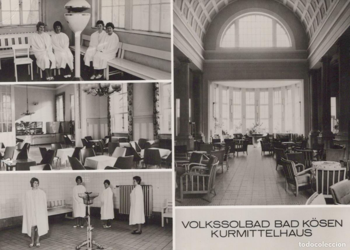 Cartoline: Germany Aken Bad K&ouml;sen Kurmittelhaus Interior and Staff 1950s *YAZ183