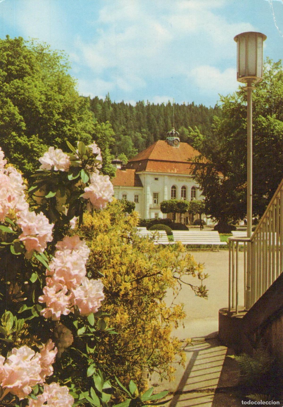 Cartoline: Germany Bad Elster View of the Spa House With Rhododendrons *YAZ681