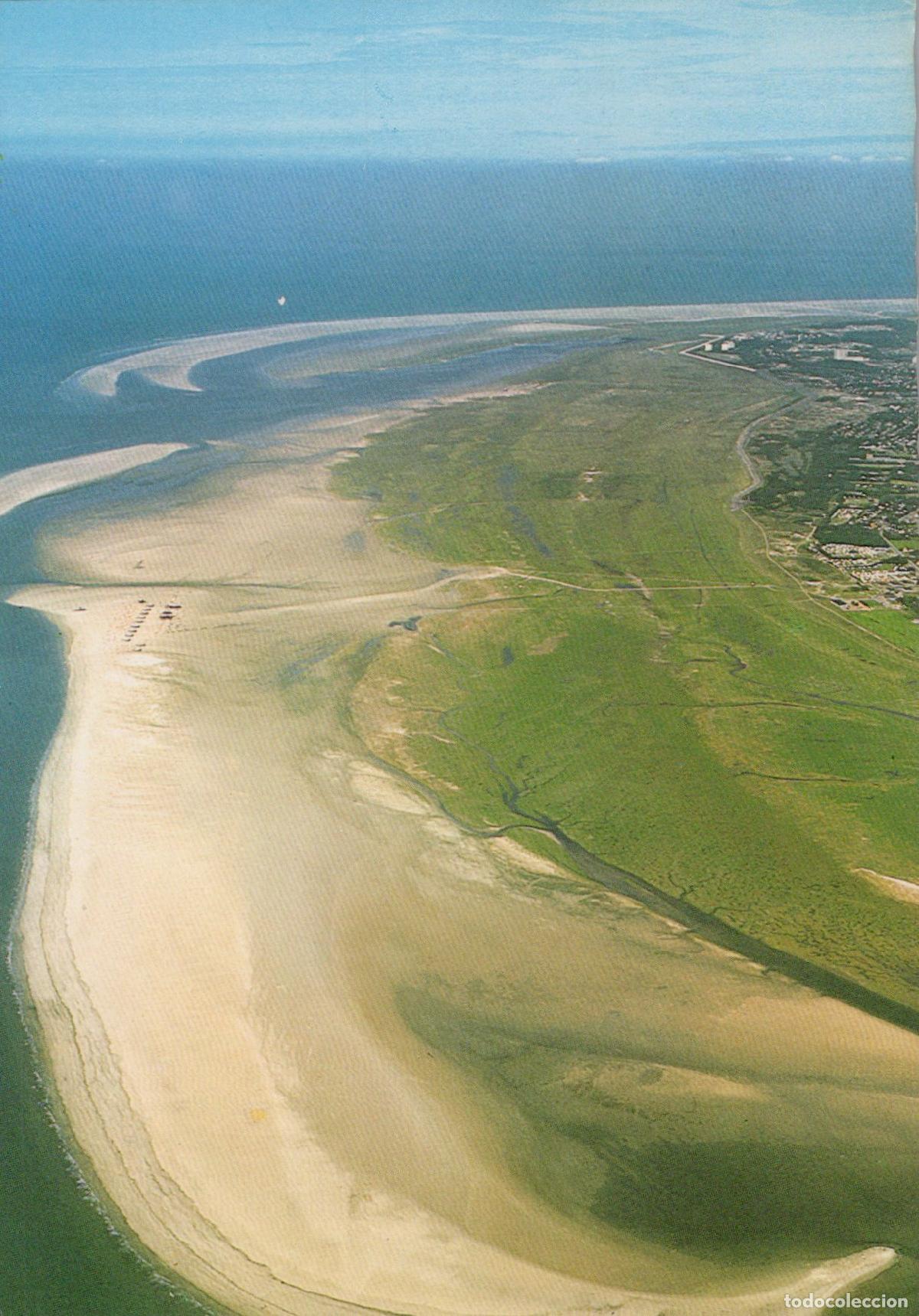 Cartoline: Germany St Peter Ording Nordseeheilbad Aerial View of Beach and North *YAZ689