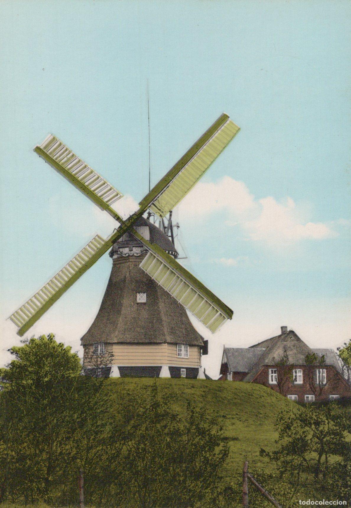 Postais: Germany Ahrensburg St Michaelisdonn Hoper M&uuml;hle Windmill 1950s *YAZ705