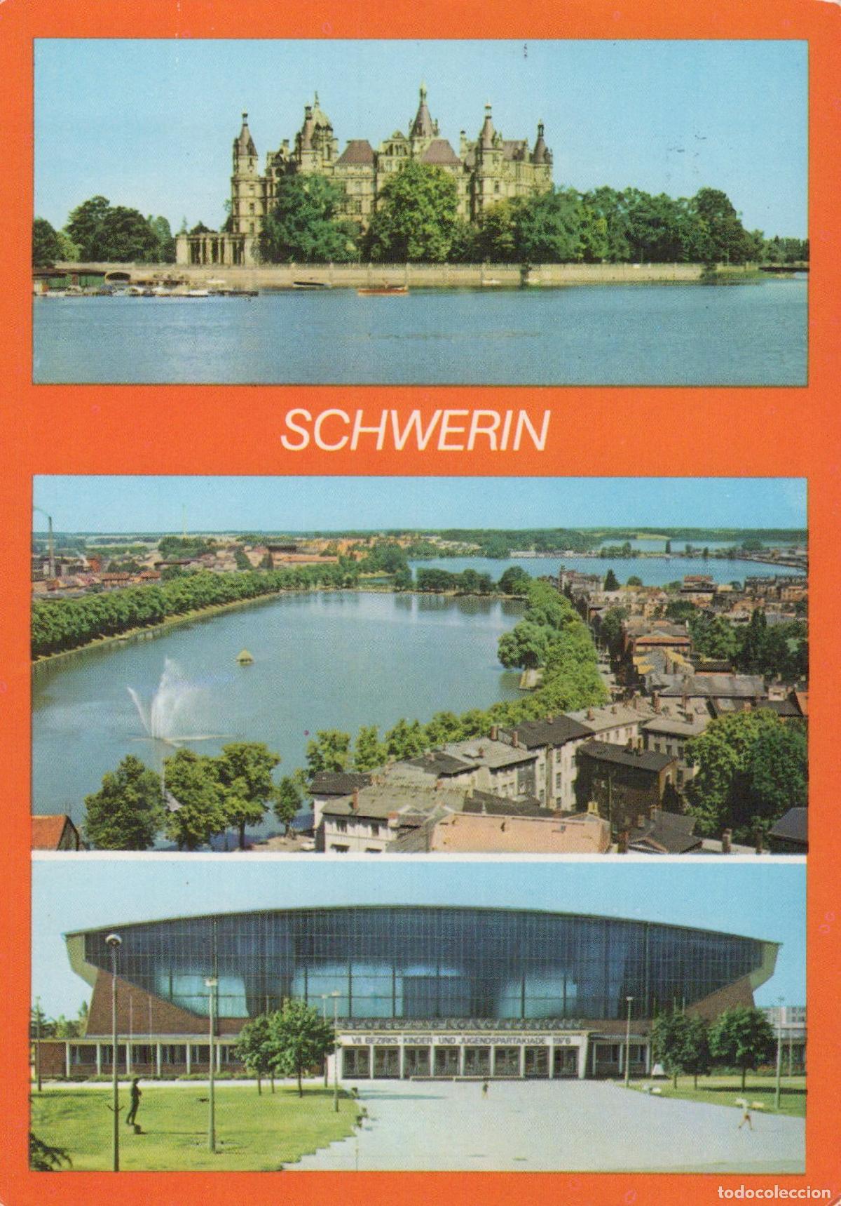 Postais: Germany Schwerin Castle Lake and Congress Hall 1970s *YAZ709