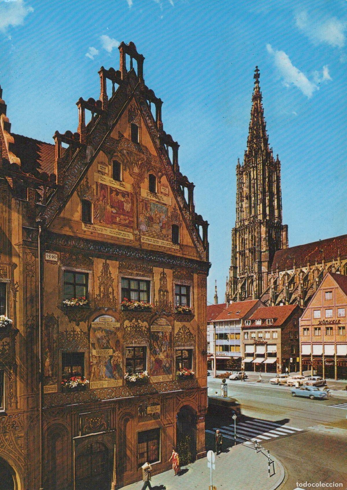 Postais: Germany Ulm Historic Town Hall and Cathedral Spire Cityscape View *YAZ711