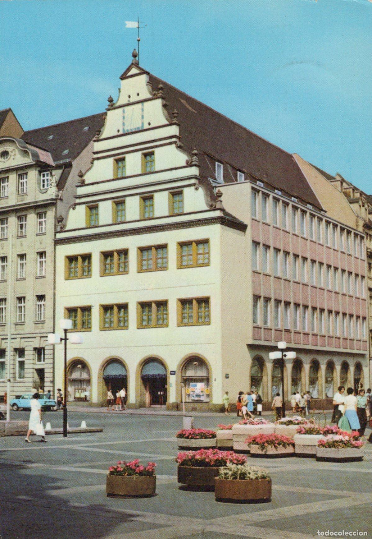 Postais: Germany Leipzig Historic Building With Sundial and Modern Architecture *YAZ717