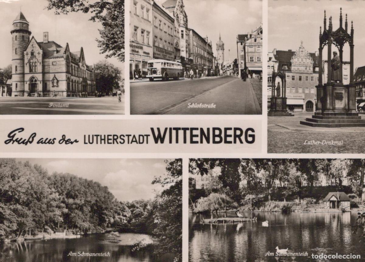 Cartes Postales: Germany Wittenberg Multi View Post Office Schlossstrasse Luther Monument *YAZ213