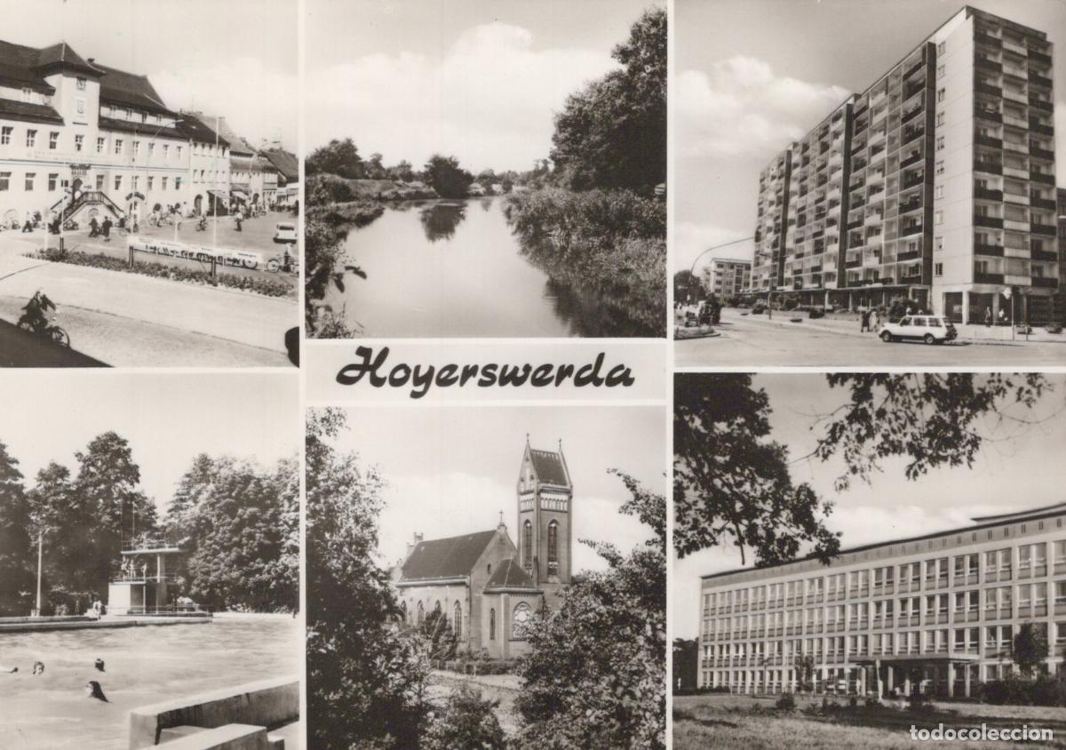 Cartes Postales: Germany Hoyerswerda Multi View Cityscape River Buildings Church Pool *YAZ336