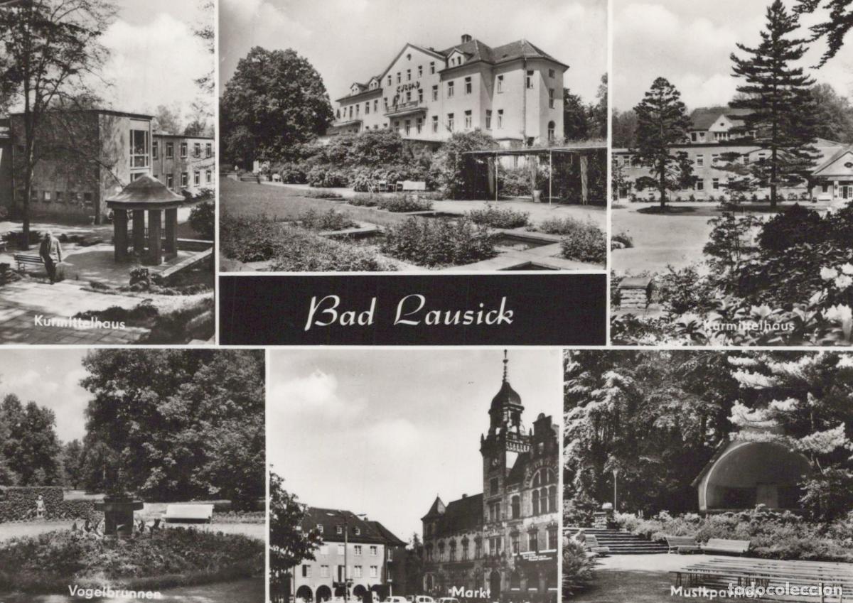 Cartes Postales: Germany Bad Lausick Multi View Kurmittelhaus Vogelbrunnen Markt *YAZ348