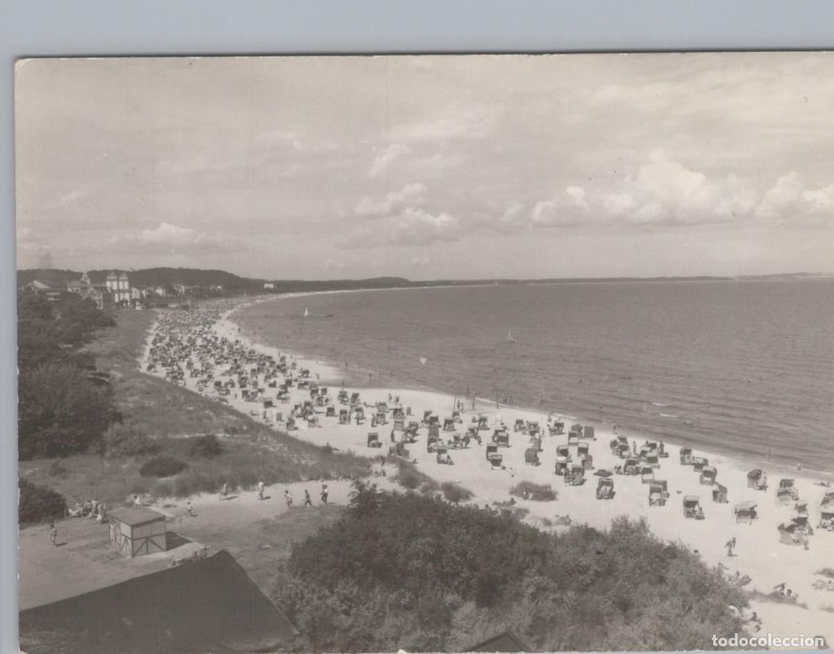 Cartoline: Germany Ruegen Binz R&uuml;gen Beach Landscape With People and Beach Chairs *YAZ235