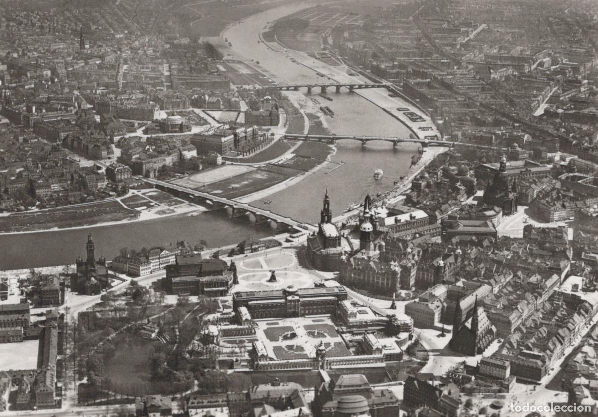 Cartes Postales: Germany Dresden Neustadt Altstadt Aerial View Elbe Real Photo Unposted *YAZ245