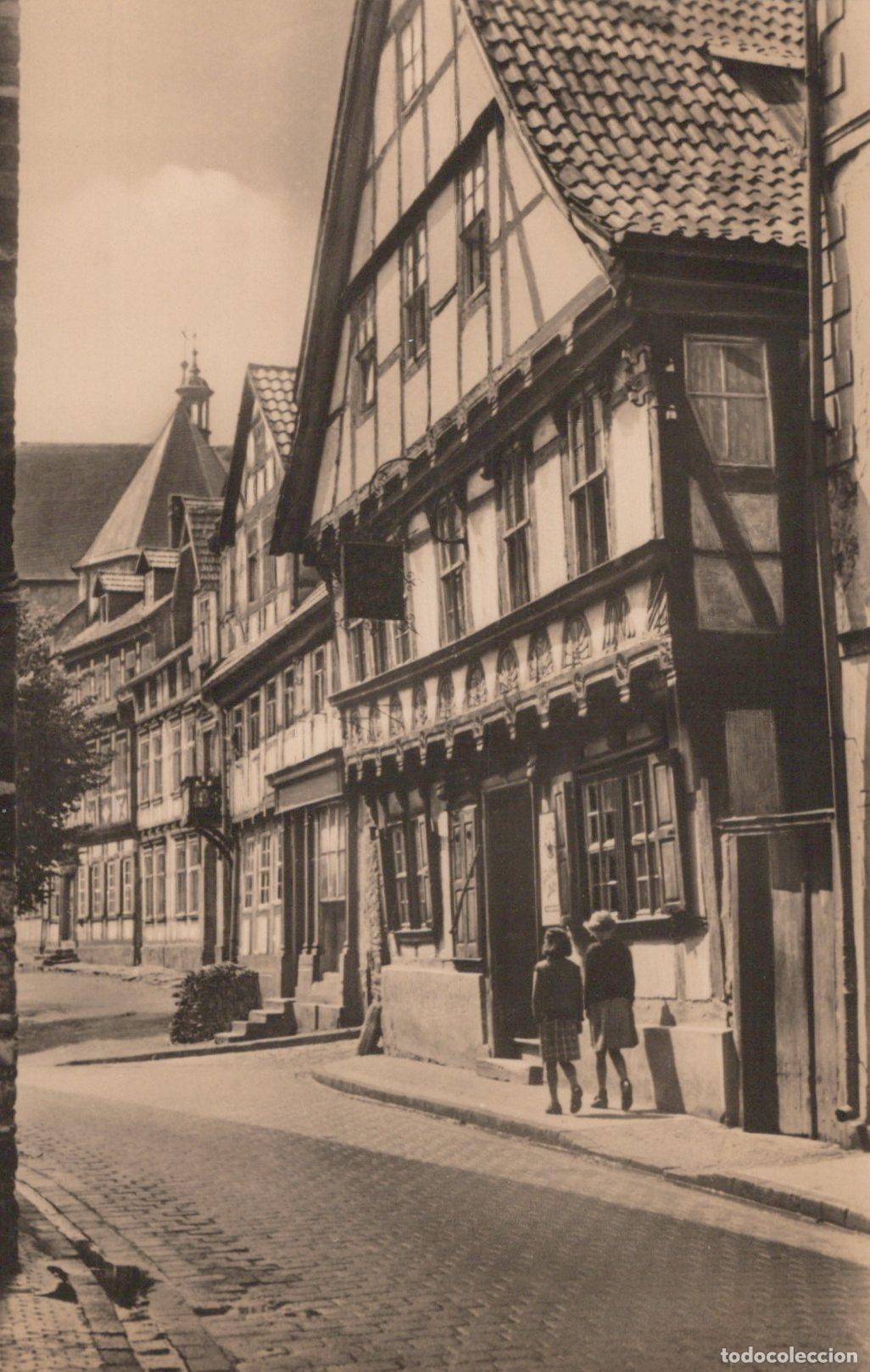 Cartes Postales: Germany Stolberg Harz Old Half Timbered Houses Street View With Two *YAZ370