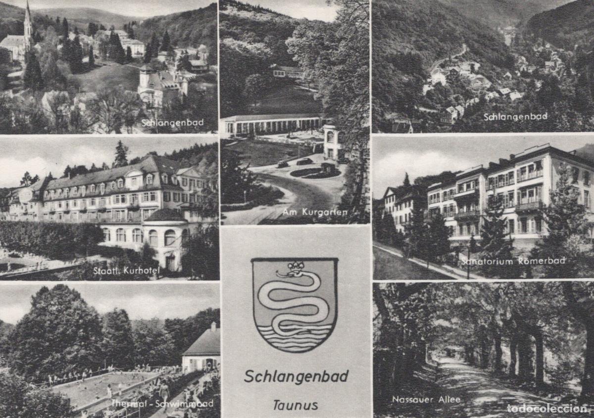 Cartes Postales: Germany Schlangenbad Taunus Multi View Kurhotel Sanatorium Thermal Pool *YAZ247