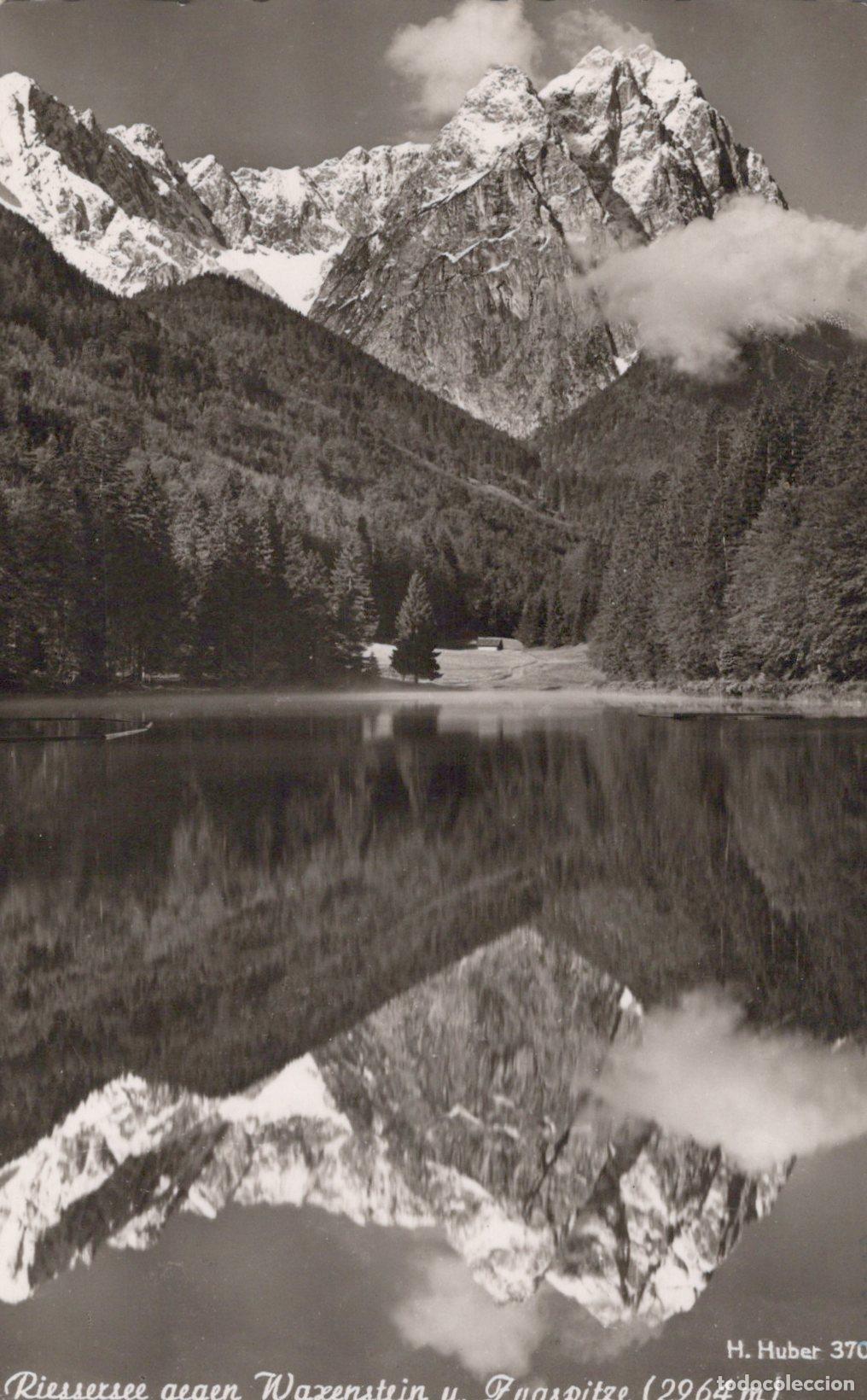 Postcards: Germany Garmisch Partenkirchen Riessersee Lake Waxenstein and Zugspitze *YAZ395