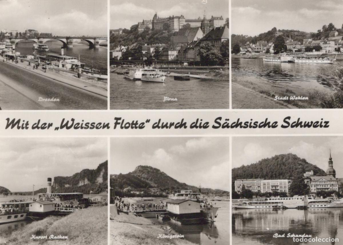 Postcards: Germany Dresden White Fleet Through Saxon Switzerland Pirna Stadt Wehlen *YAZ305